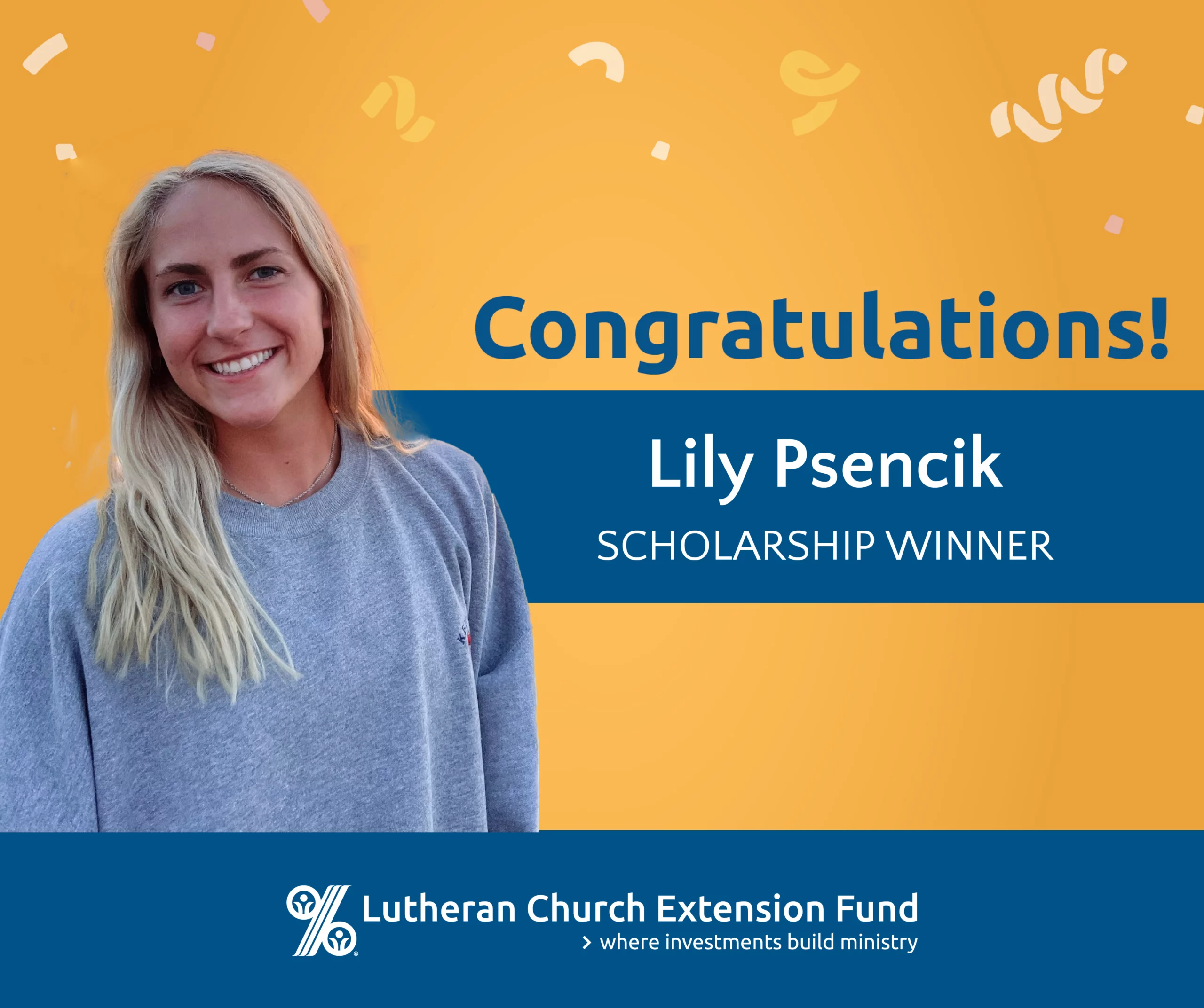 Lily Psencik, scholarship winner
